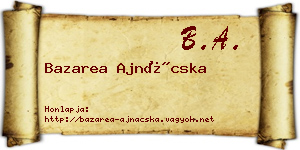 Bazarea Ajnácska névjegykártya